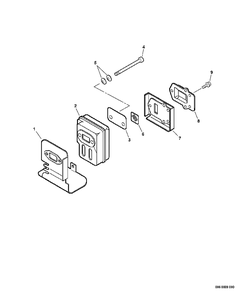 Exhaust Diagram and Parts List for GT-201 06001001 - 06999999 Echo Trimmer