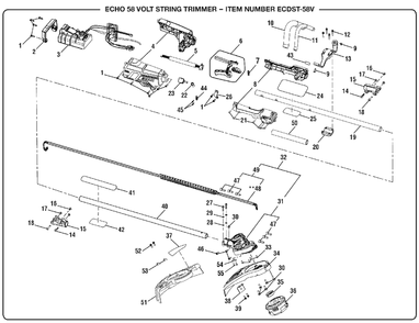 Part Location Diagram of 140330010 Echo Charger 220-240v-Ac 50v-Dc 5a