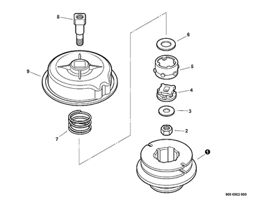 Echomatic Pro Head Diagram and Parts List for SRM-230 S73112127552 - S73112328927 Echo Trimmer