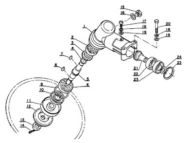 Gear Case Diagram and Parts List for SRM-202 FA Version Echo Trimmer