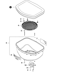Hopper Diagram and Parts List for RB-85 N30700001001 - N30700999999 Echo Spreader
