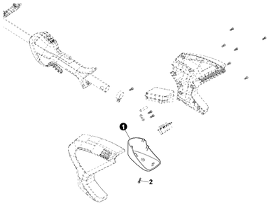 Rear Housing Diagram and Parts List for DSRM-2100 400SRM000001 - 400SRM999999 Echo Trimmer