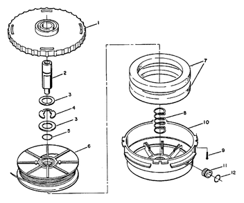 Line Head Diagram and Parts List for SRM-210 AE Version Echo Trimmer