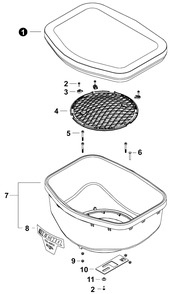 Hopper Diagram and Parts List for RB-85W N31100001001 - N31100999999 Echo Spreader