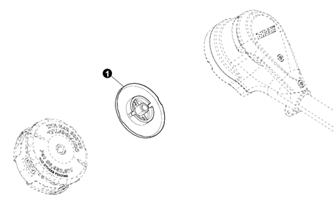 Trimmer Head Mounting Diagram and Parts List for DSRM-2100 400SRM000001 - 400SRM999999 Echo Trimmer