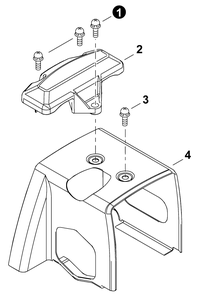 Engine Cover Diagram and Parts List for SRM-4510 U53726001001 - U53726999999 Echo Brush Cutter