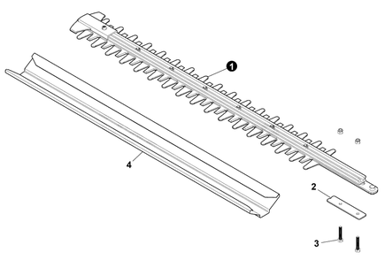 Cutter Blade And Scabbard Diagram and Parts List for DHC-2300 403HCH000001 - 403HCH999999 Echo Charger