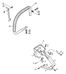 Handle Diagram and Parts List for CS-60S 001001 - 059500 Echo Chainsaw