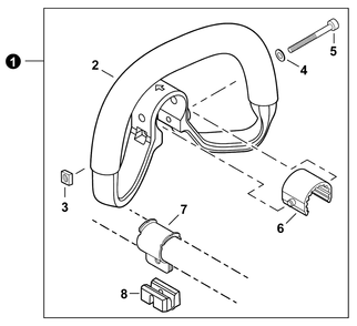 Part Location Diagram of C400001021 Shindaiwa Handle, Front