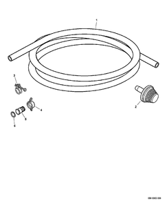 Suction Hose Diagram and Parts List for WP-1000 (Type 1E)(W15103001001 - W15103999999) Echo Water Pump