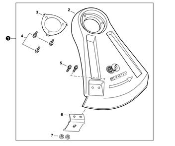 Debris Shield Diagram and Parts List for SRM-22GES U54126001001 - U54126999999 Echo Trimmer