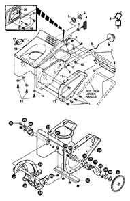 Primer, Stop Switch, Belt Cover, Frame, Auger, Scraper Diagram and Parts List for ST-5000E 0001001 - 0001456 Echo Snow Blower