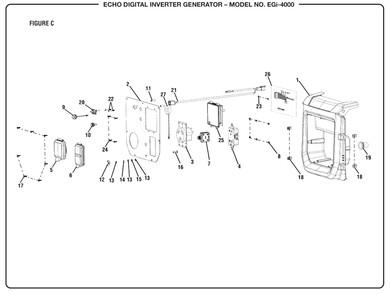 Figure C Diagram and Parts List for EGI-4000 (Revision 02)(099930635)(2020-03) Echo Generator
