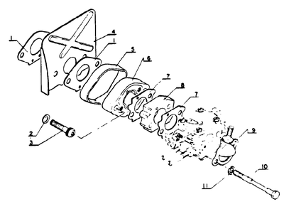 Intake Diagram and Parts List for CS-60S 001001 - 059500 Echo Chainsaw