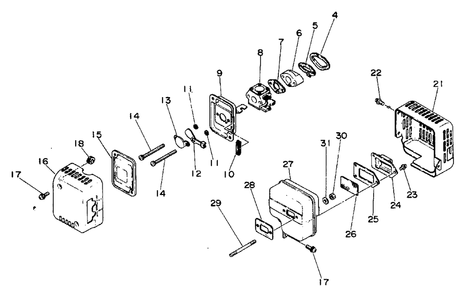 Part Location Diagram of 14580324531 Echo DISCONTINUED