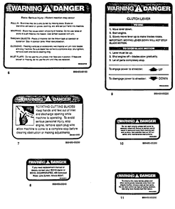 Decals Part 2 Diagram and Parts List for SH-8000  Echo Chipper Shredder