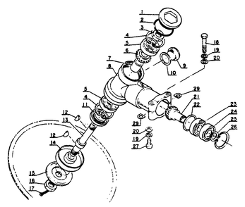 Gear Case Diagram and Parts List for SRM-202 F Version Echo Trimmer