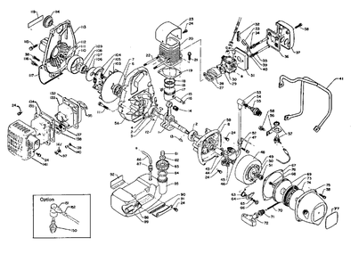 Part List 1 Diagram and Parts List for SRM-200DA 001001 - 999999 Echo Trimmer