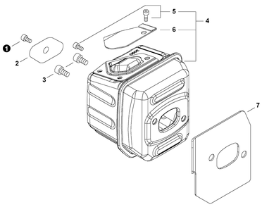 Exhaust Diagram and Parts List for CS-4920 C92115001001 - C92115999999 Echo Chainsaw