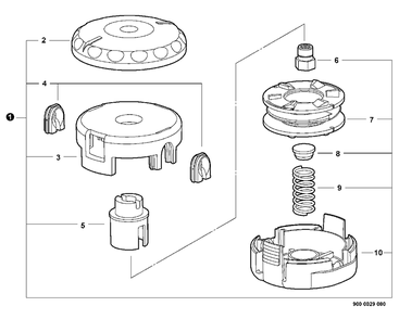 Speed-Feed 375 Trimmer Head Diagram and Parts List for SRM-230 S73112127552 - S73112328927 Echo Trimmer