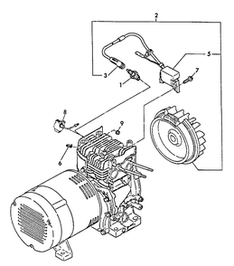 Ignition Diagram and Parts List for EG-2300 01001 - 03371 Echo Generator