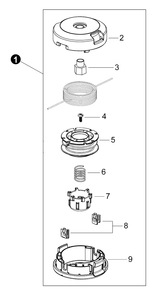 Trimmer Head Diagram and Parts List for GT-22GES U54026001001 - U54026999999 Echo Trimmer