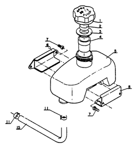 Fuel System Diagram and Parts List for SRM-202 F Version Echo Trimmer