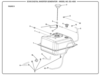 Figure B Diagram and Parts List for EGI-4000 (Revision 02)(099930635)(2020-03) Echo Generator