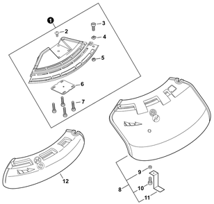 Part Location Diagram of P021041320 Echo Debris Shield Assy - Trimmer Extension