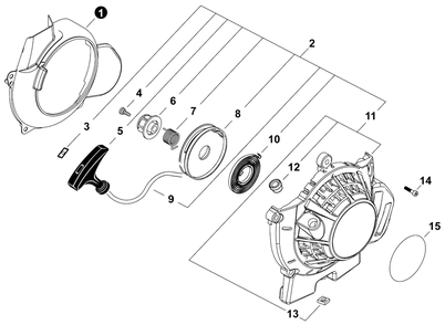 Part Location Diagram of P022037560 Echo Rope, Starter