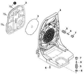 Backpack Frame Diagram and Parts List for PB-9010H P55915001001 - P55915999999 Echo Leaf Blower / Vacuum