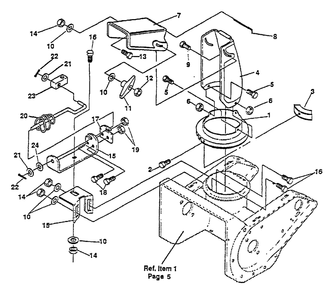 Discharge Chute, Chute Worm Diagram and Parts List for ST-4500E 5001181329934 - 5001999999999 Echo Snow Blower