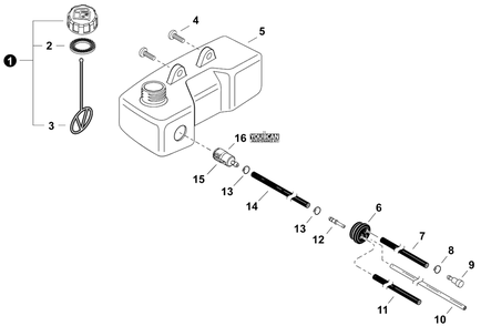 Part Location Diagram of V471005610 Echo Pipe, Fuel 3x5x70 Black