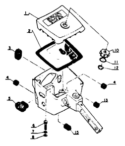 Air Cleaner Diagram and Parts List for CS-60S 001001 - 059500 Echo Chainsaw