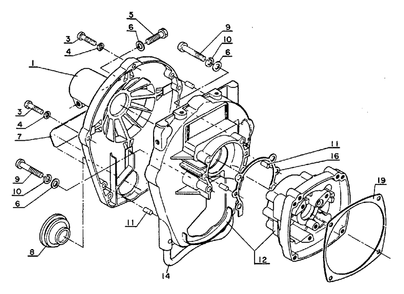 Crankcase, Fan Housing Diagram and Parts List for SRM-202 FA Version Echo Trimmer