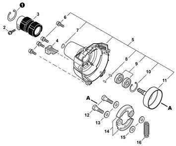 Fan Case Diagram and Parts List for SRM-266 U54313001001 - U54313999999 Echo Trimmer