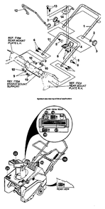 Handles, Drive Control, Decals Diagram and Parts List for ST-5000E 0001001 - 0001456 Echo Snow Blower