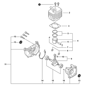 Engine Diagram and Parts List for GT-22GES U54026001001 - U54026999999 Echo Trimmer