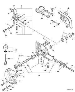 Gear Case, Auto-Oiler Diagram and Parts List for PPT-2400 (Type 1E)(E14220001001 - E14220999999) Echo Pole Saw