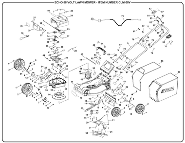 Part Location Diagram of 205507001 Echo Assy., Switch Cvr & Housing