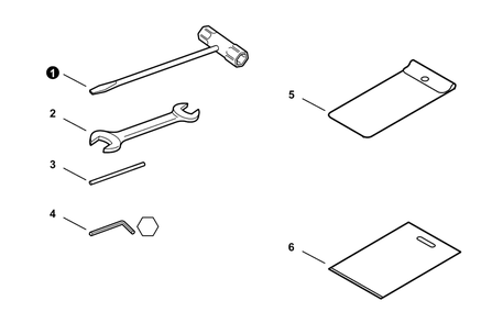 Tools Diagram and Parts List for GT-22GES U54026001001 - U54026999999 Echo Trimmer