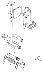 Blower Tubes, Frame, Strap, Tools Diagram and Parts List for PB-400E (Type 1E)(001001 - 509500) Echo Leaf Blower / Vacuum