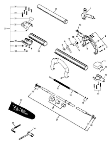 Driveshaft, Handle, Harness, Stop Switch, Throttle, Tools Diagram and Parts List for PPFD-2400 501001 - 999999 Echo Pole Saw