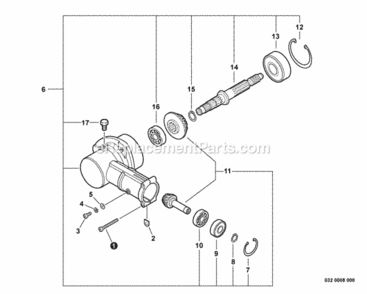 Gear_Case Diagram and Parts List for 99944200465 S89200001001 - S89200999999 Echo Trimmer