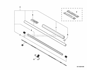 Main_Pipe_Assembly_Driveshaft Diagram and Parts List for 99944200485  Echo Hedge Trimmer