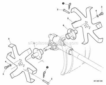 Cultivating_Blades Diagram and Parts List for 99944200513  Echo Cultivator
