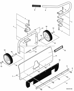 Handle_Shield Diagram and Parts List for 99944200563  Echo Dethatcher
