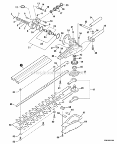 Gear_Case_Blades_SN_S067001001_-_S067013554 Diagram and Parts List for 99944200595  Echo Hedge Trimmer