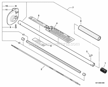 Main_Pipe_Asssembly_Cutter_Guard Diagram and Parts List for 99944200595  Echo Hedge Trimmer