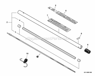 Driveshaft_Main_Pipe_Assembly Diagram and Parts List for 99944200600  Echo Brush Cutter
